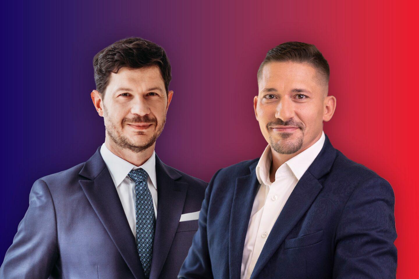 Marcin Kuśmierz, prezes Allegro, oraz Adam Ciesielczyk, prezes i założyciel Erli