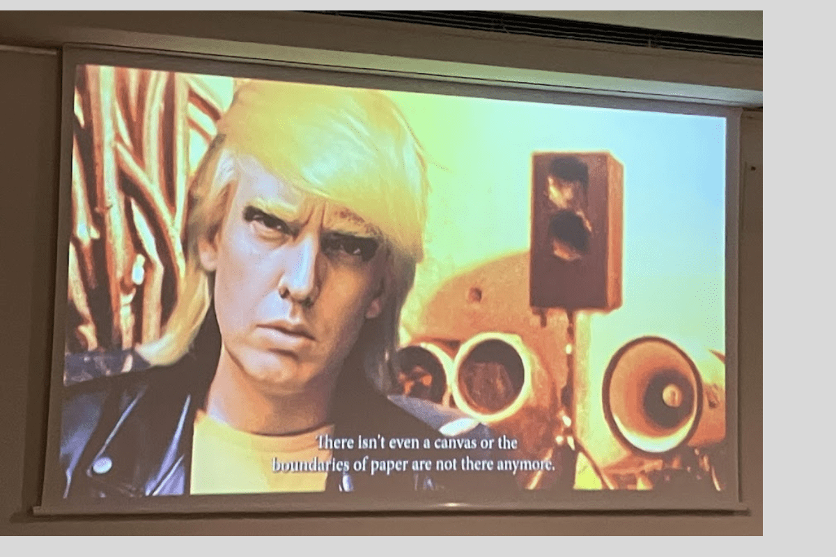 Fot. 1 Kadr z filmu w ramach instalacji „Ki Cafe”. 