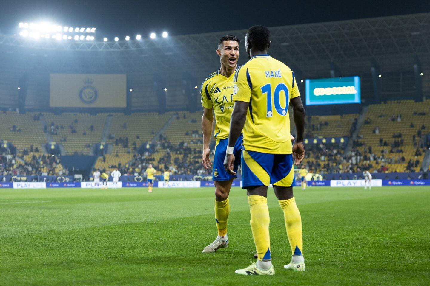 Cristiano Ronaldo po zdobyciu bramki w meczu Saudi Pro League