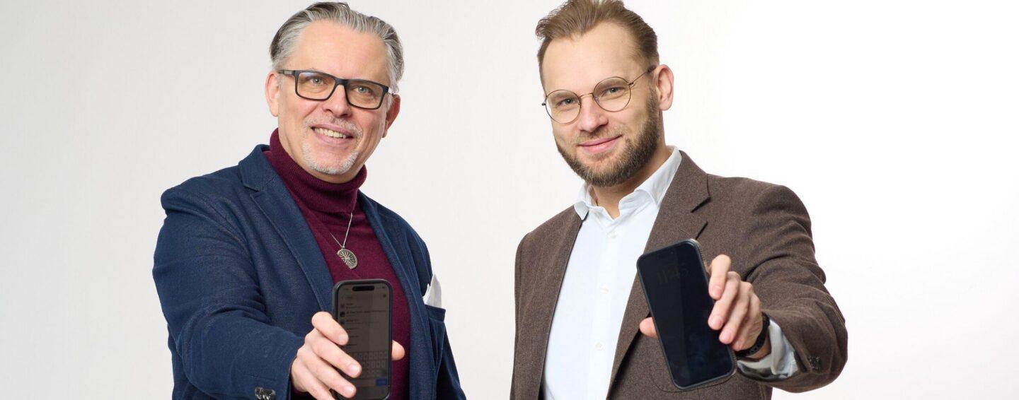 Wojciech Wrzaskała, współzałożyciel Fitatu, oraz Jakub Biczkowski, prezes Fitatu