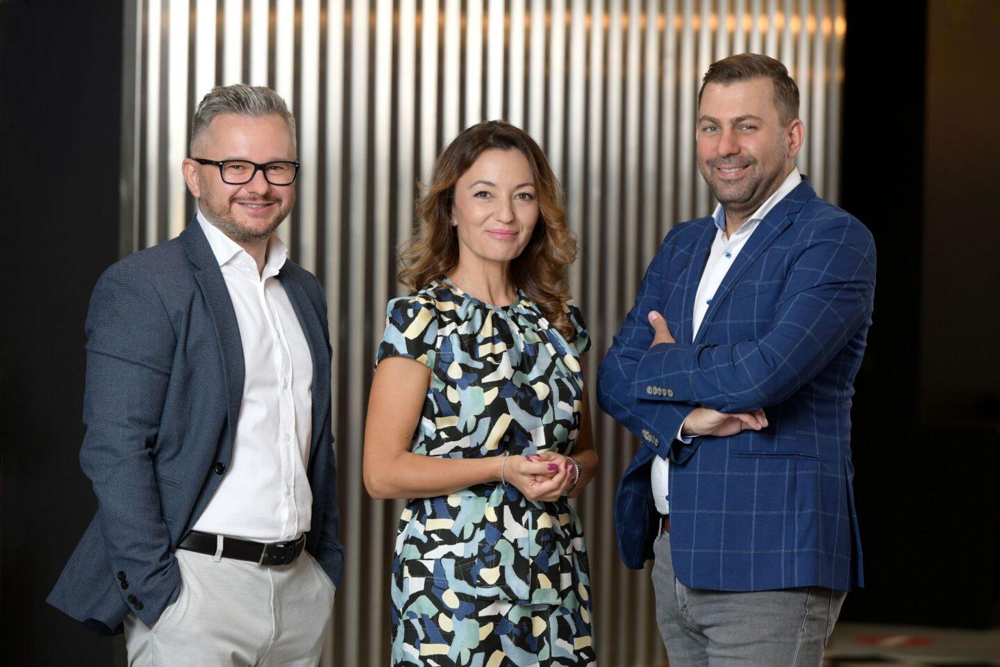 Valentin Ilea, Evelina Necula, Daniel Rogoz, założyciele spółki Kinderpedia