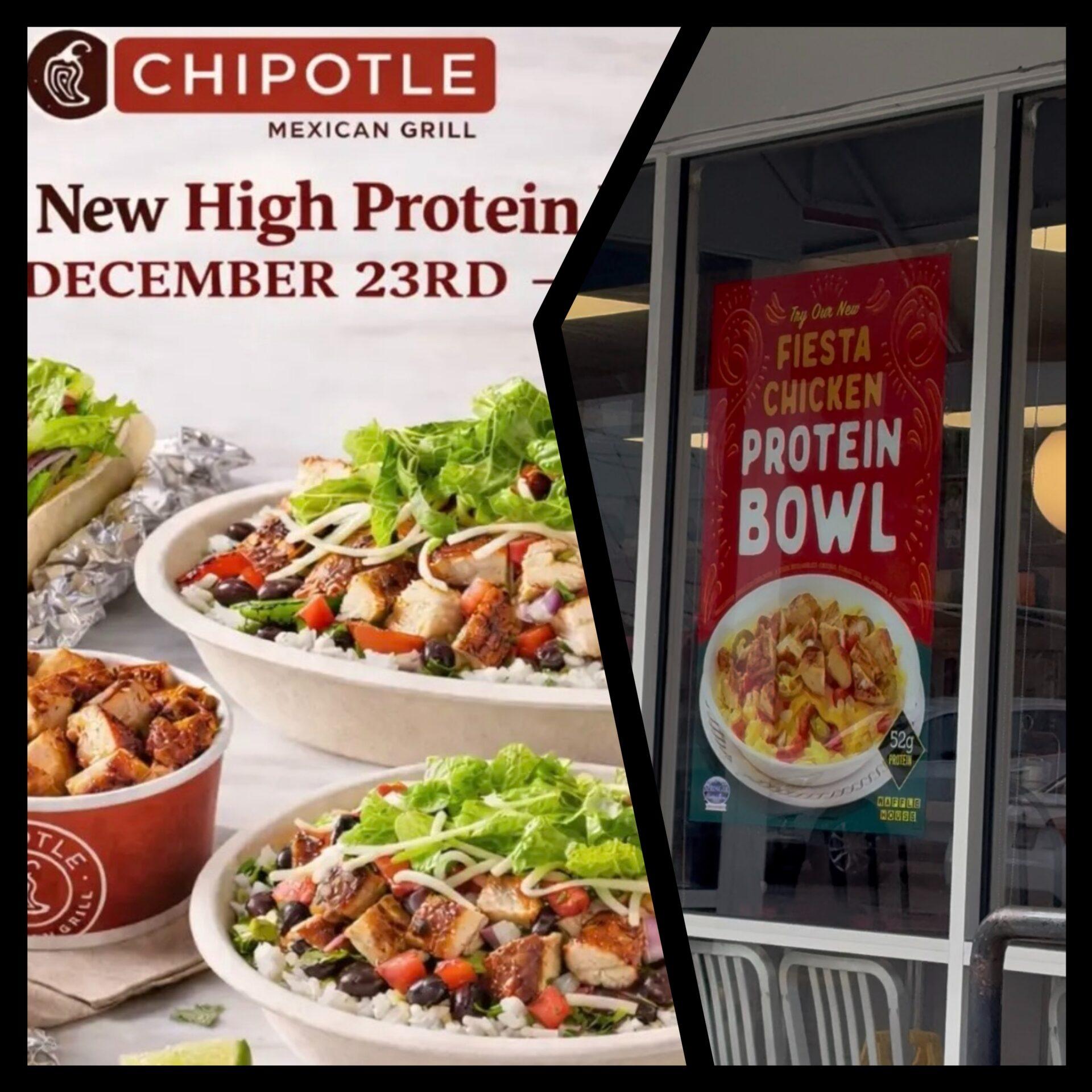 Oferta proteinowych dań w amerykańskich restauracjach.