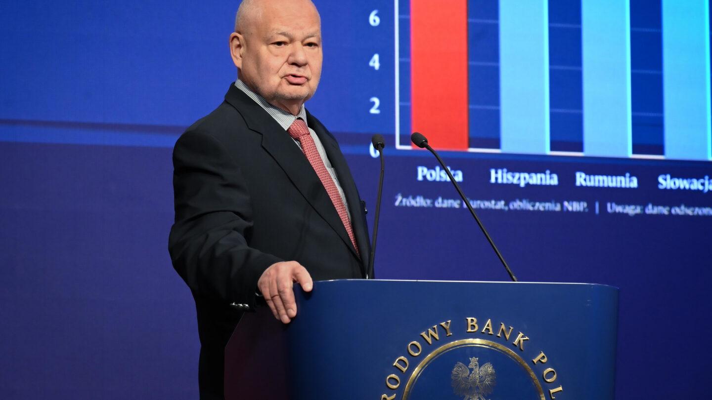 Adam Glapiński na styczniowej konferencji po posiedzeniu RPP.