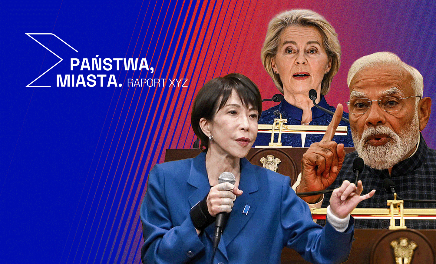 Ursula von der Leyen, Narendra Modi, Sanae Takaichi