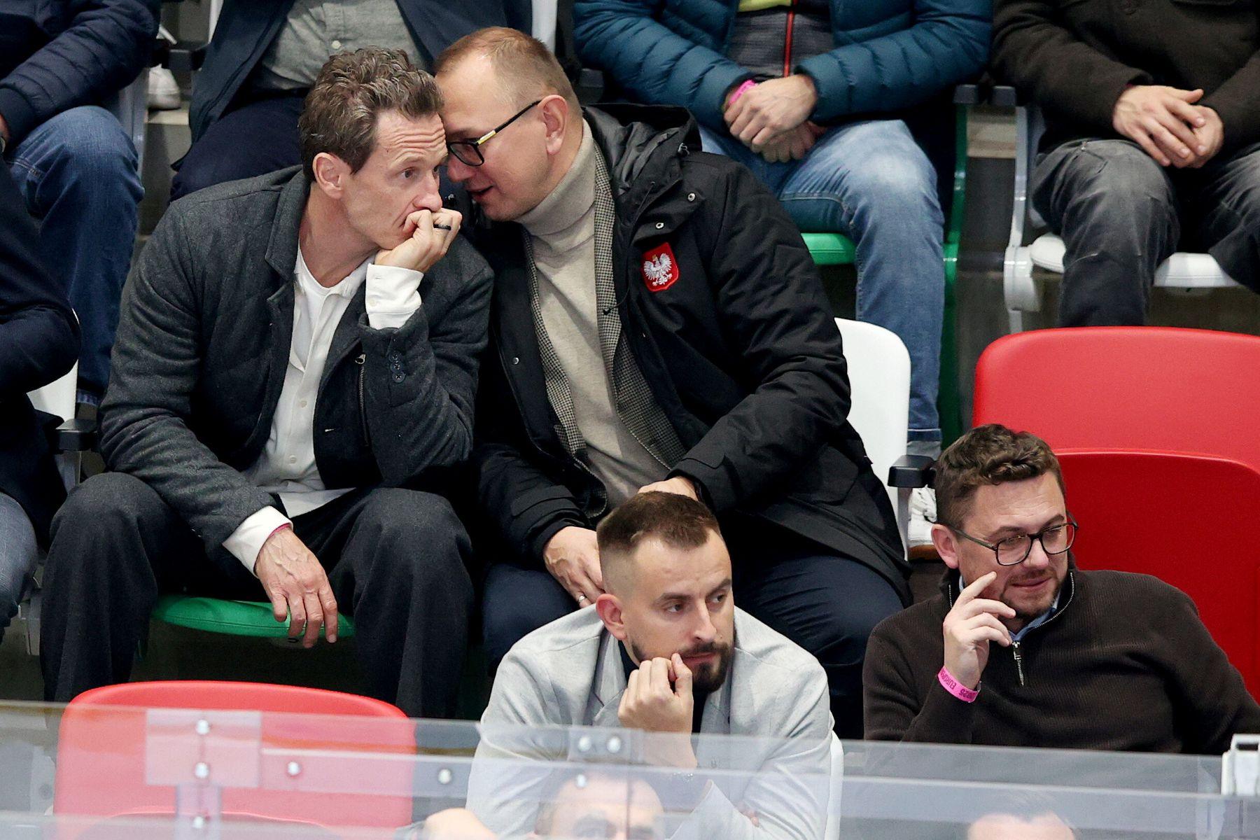 Mariusz Czerkawski, były gracz ligi NHL, oraz Krzysztof Woźniak, prezes Polskiego Związku Hokeja na Lodzie