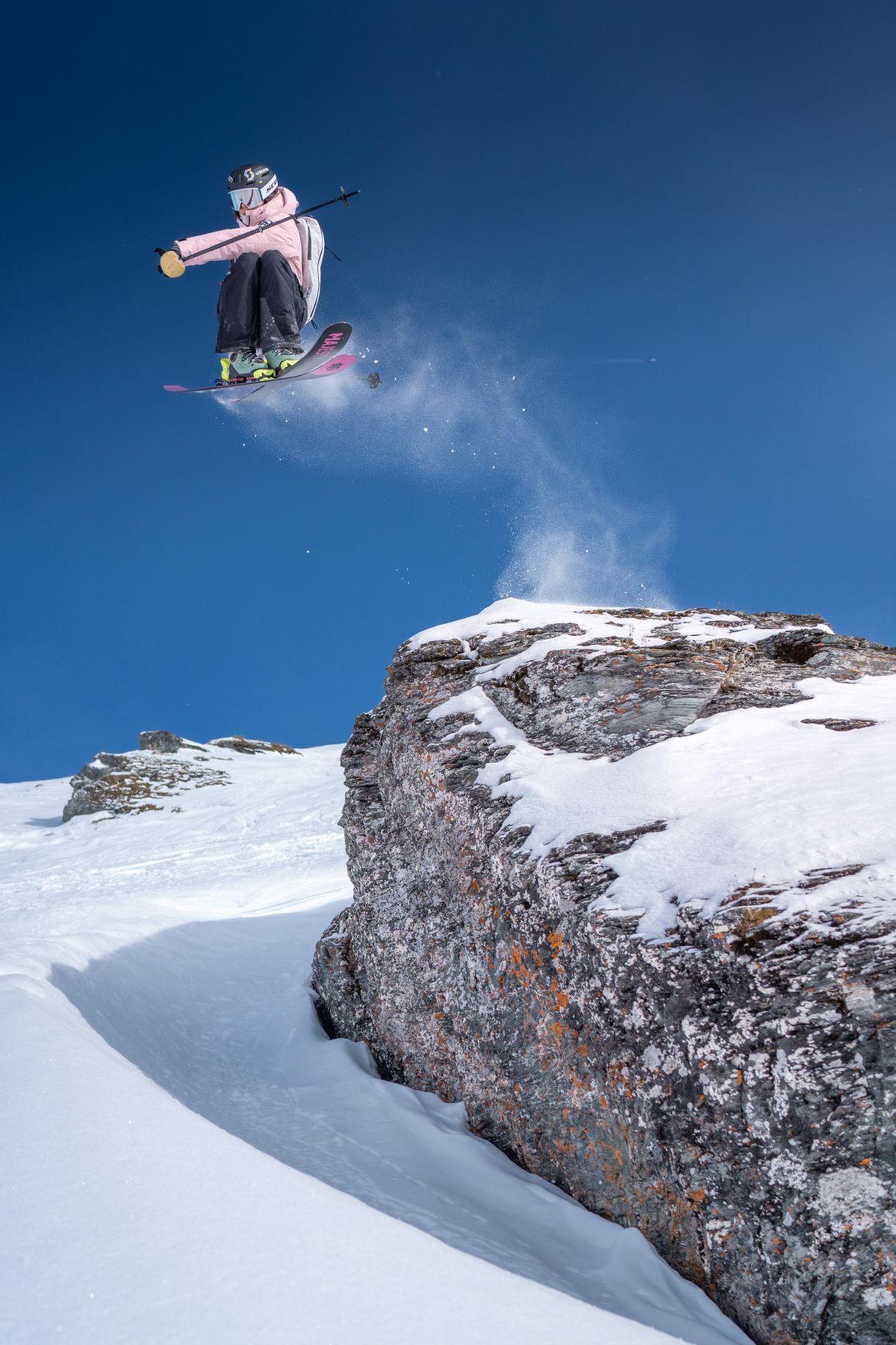 Zuzanna Witych podczas freeride'owego zjazdu
