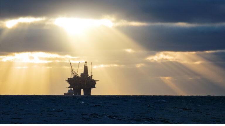 Platforma wiertnicza przy wybrzeżach Norwegii