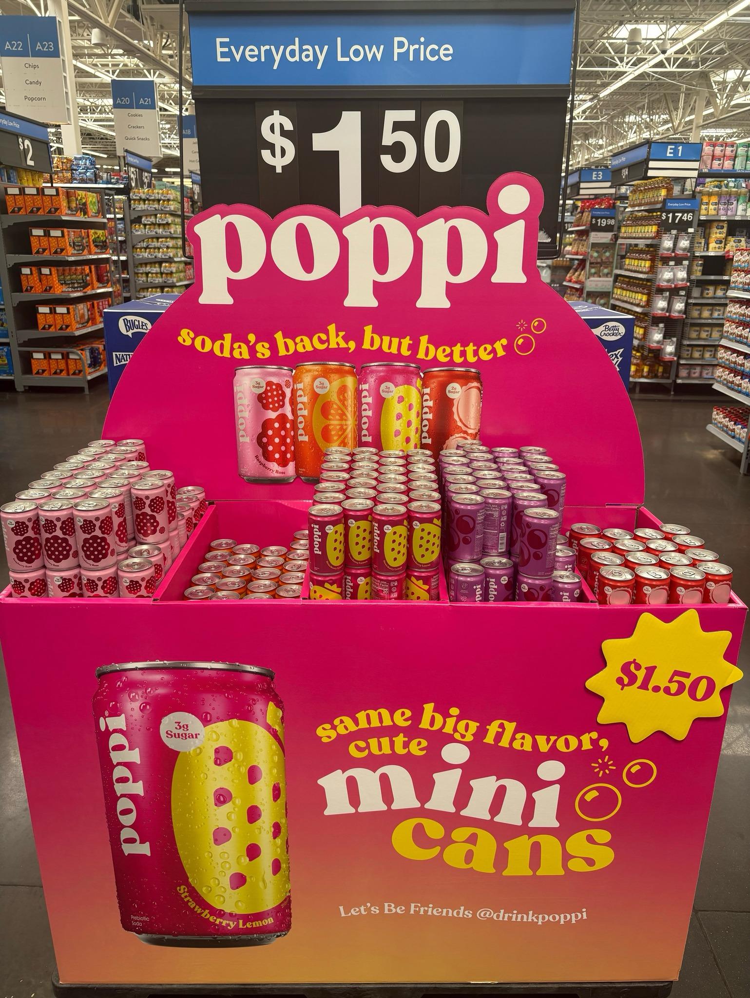 Napój Poppi na półce w sklepie