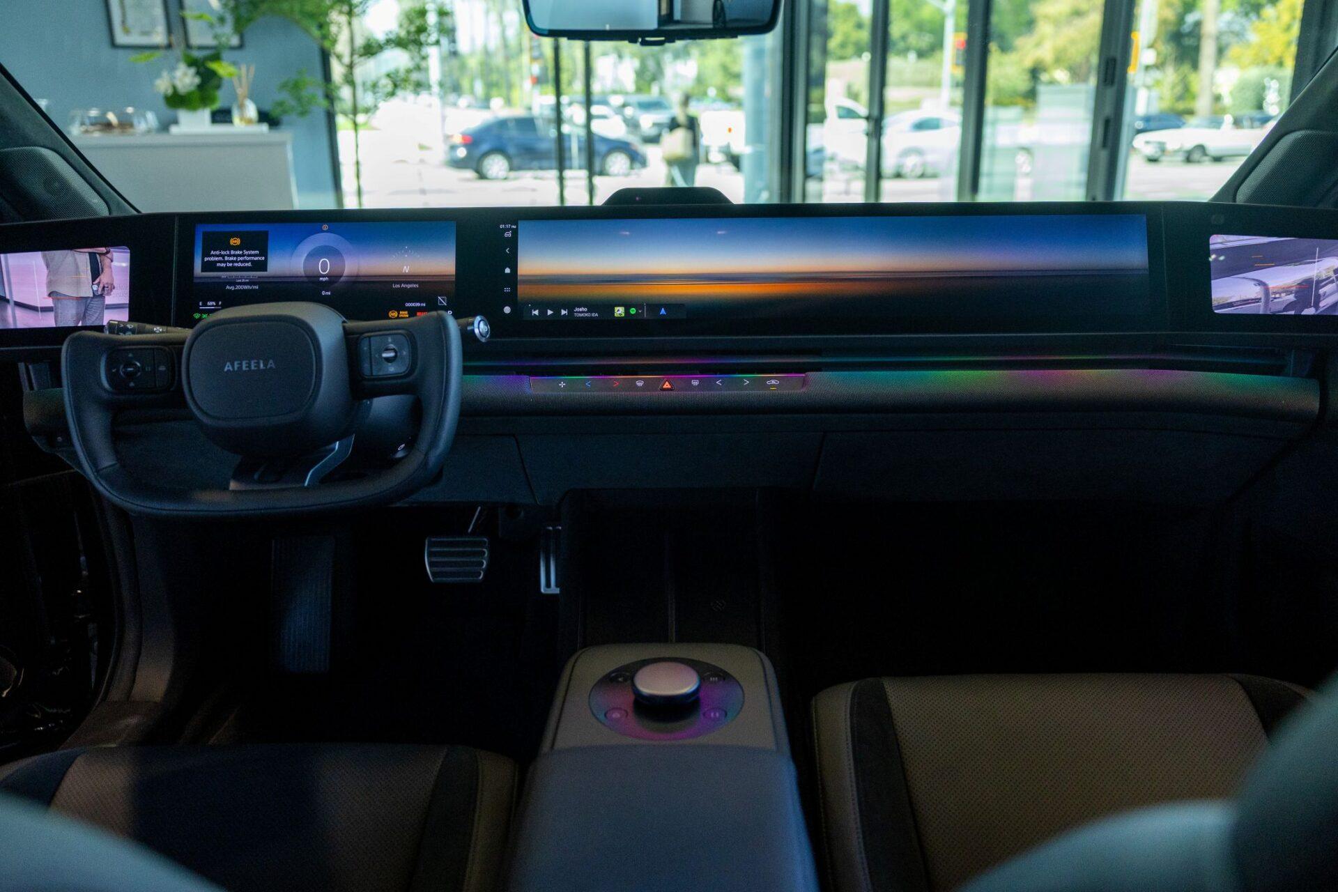Wnętrze samochodu Afeela
