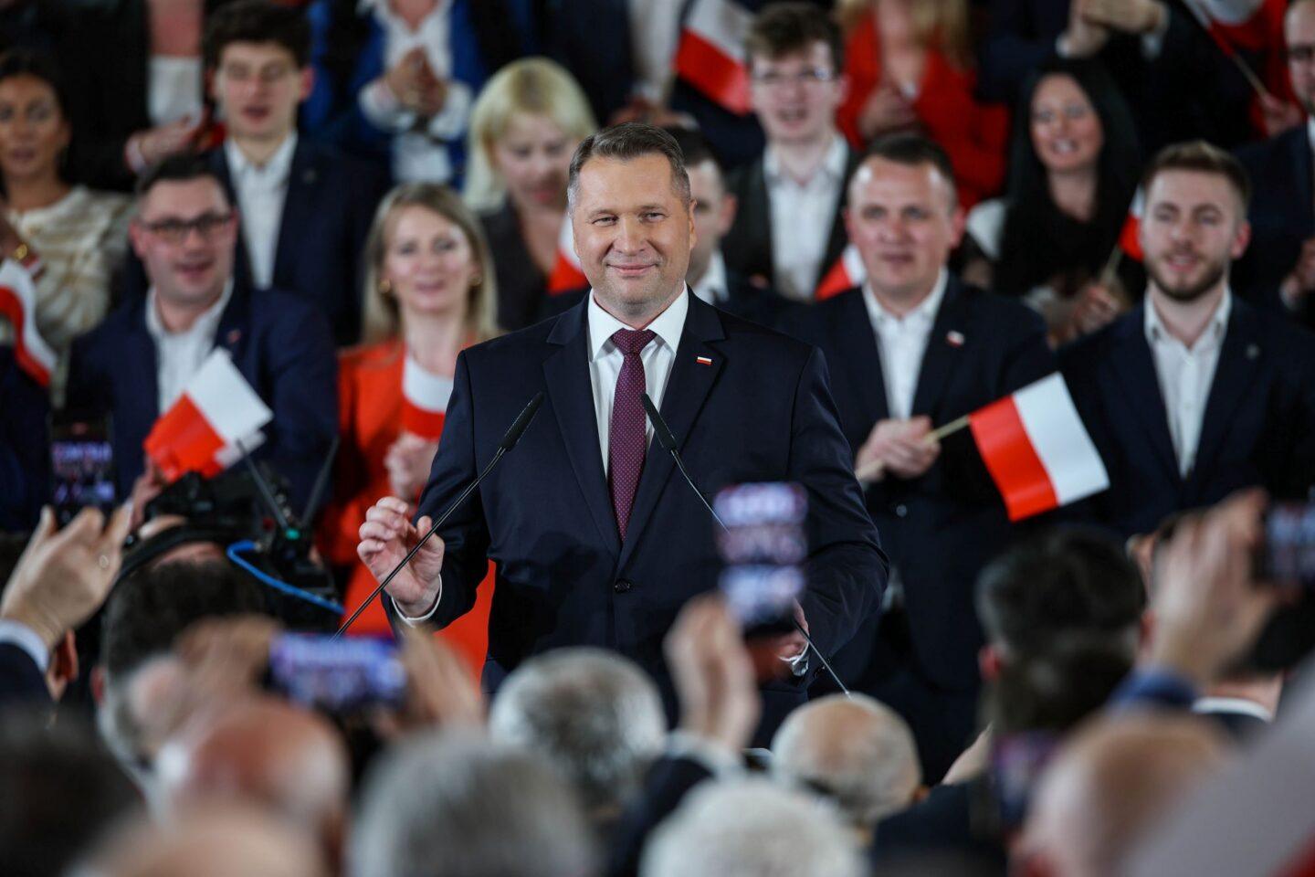 Przemysław Czarnek podczas konwencji Prawa i Sprawiedliwości w Krakowie