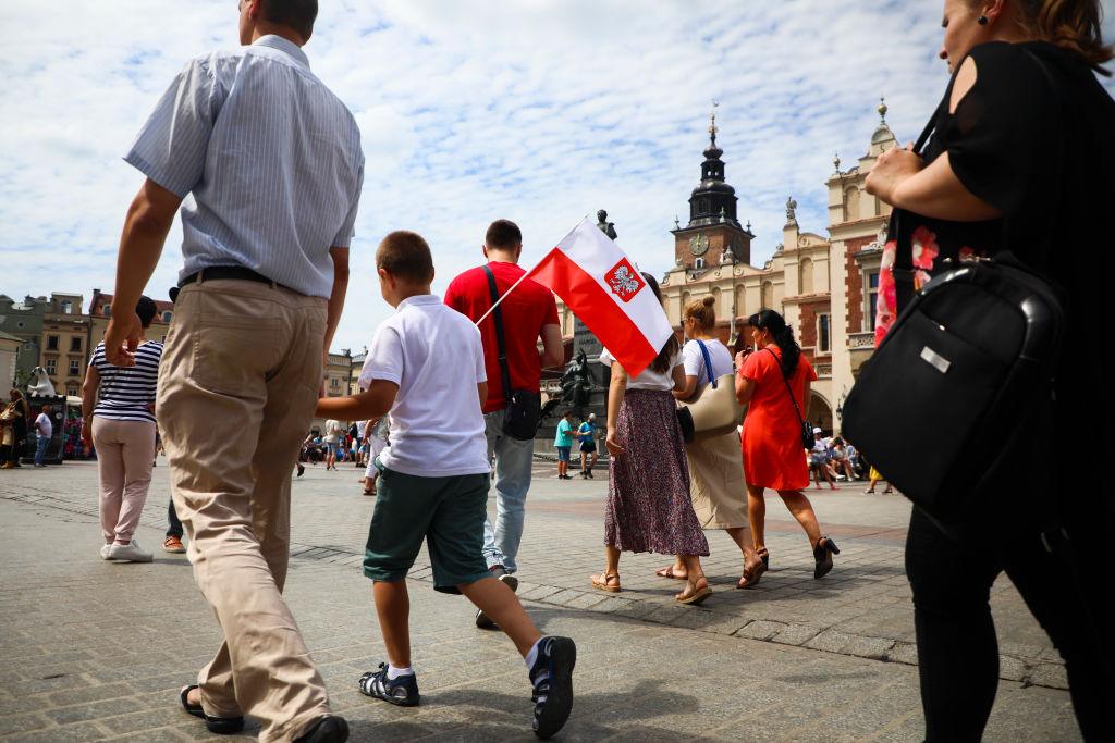 Crowds Of Tourists During Coronavirus In Krakow