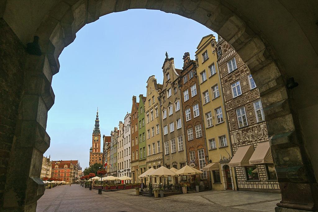 View of Gdansk's Old Town, in Gdansk, Pomeranian Voivodeship, Poland