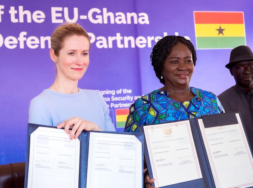 zawarcie umowy między UE reprezentowaną przez Kaję Kallas a Ghaną reprezentowaną przez Naanę Jane Opoku-Agyemang w Akrze, 24 marca 2026 r..