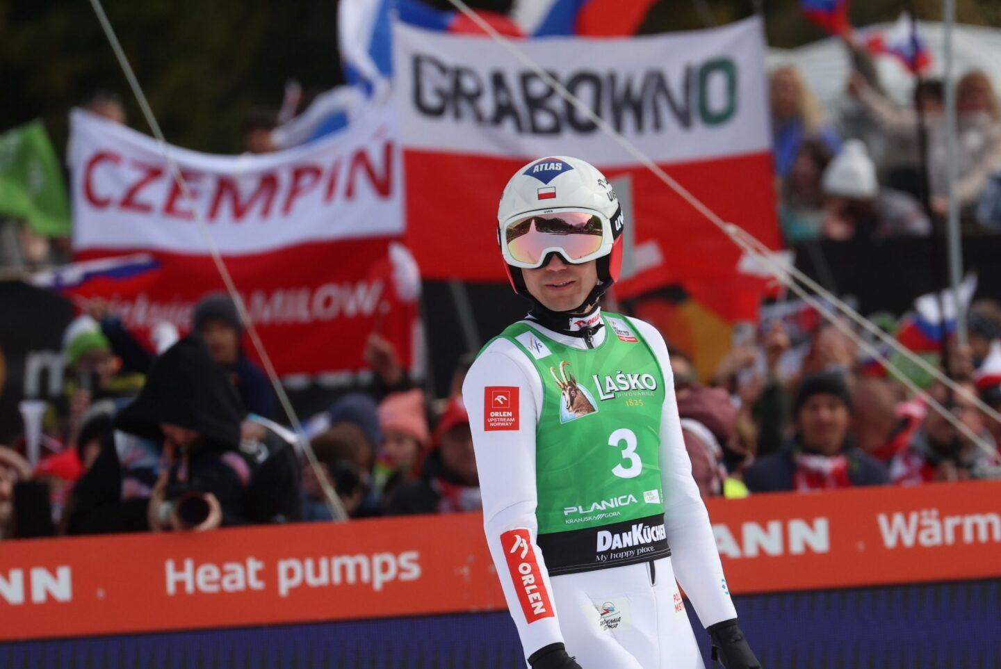 Kamil Stoch na skoczni w Planicy