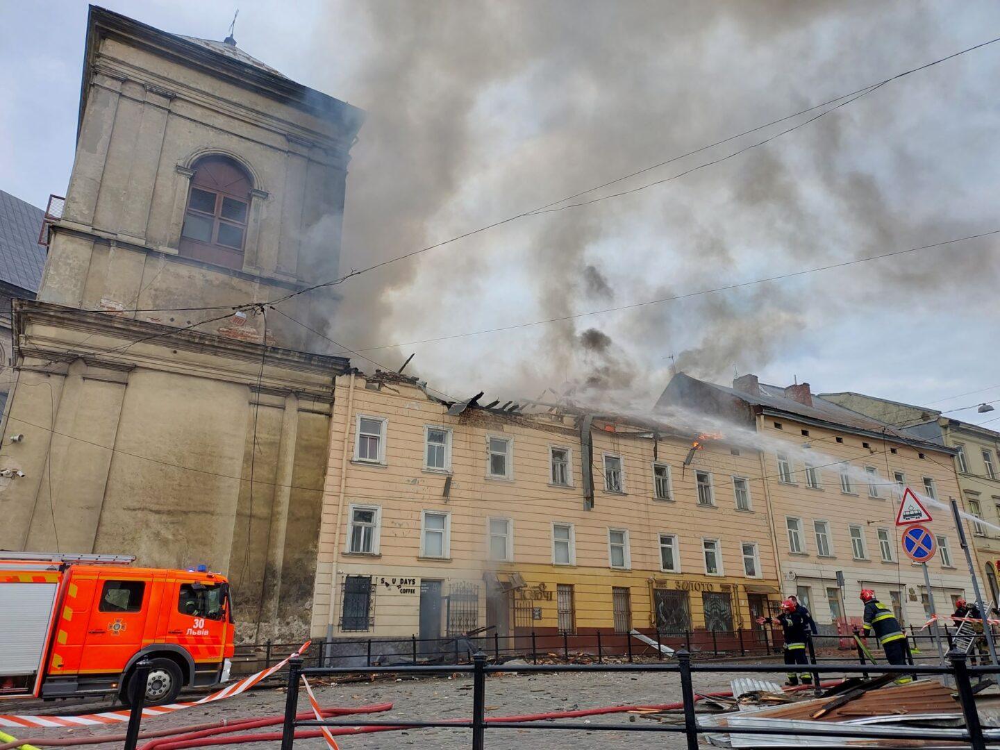 Lwów po ataku Rosji 24 marca 2026 r.