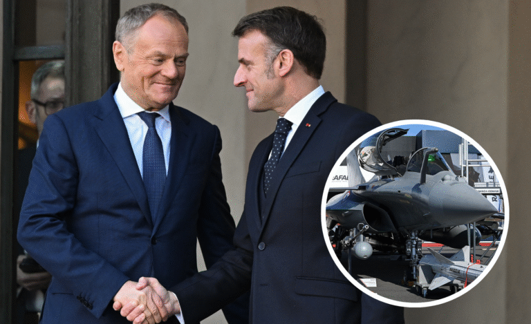 Donald Tusk i Emmanuel Macron