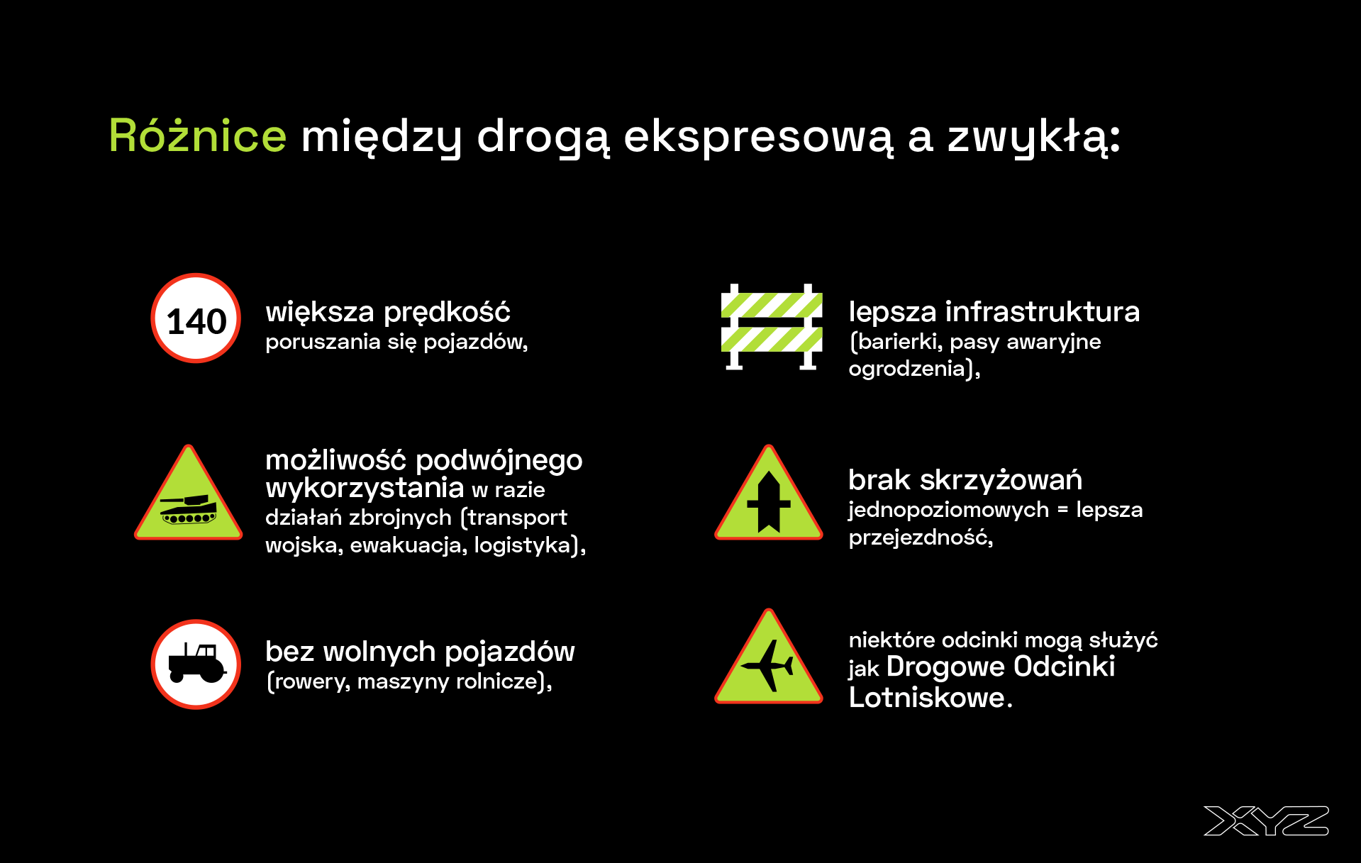 Różnice między drogą ekspresową a zwykłą