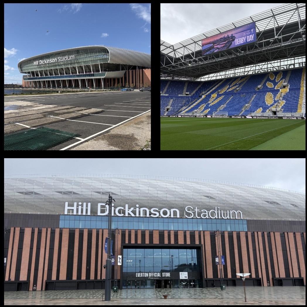 Hill Dickinson Stadium z zewnątrz i od środka, z perspektywy trybun