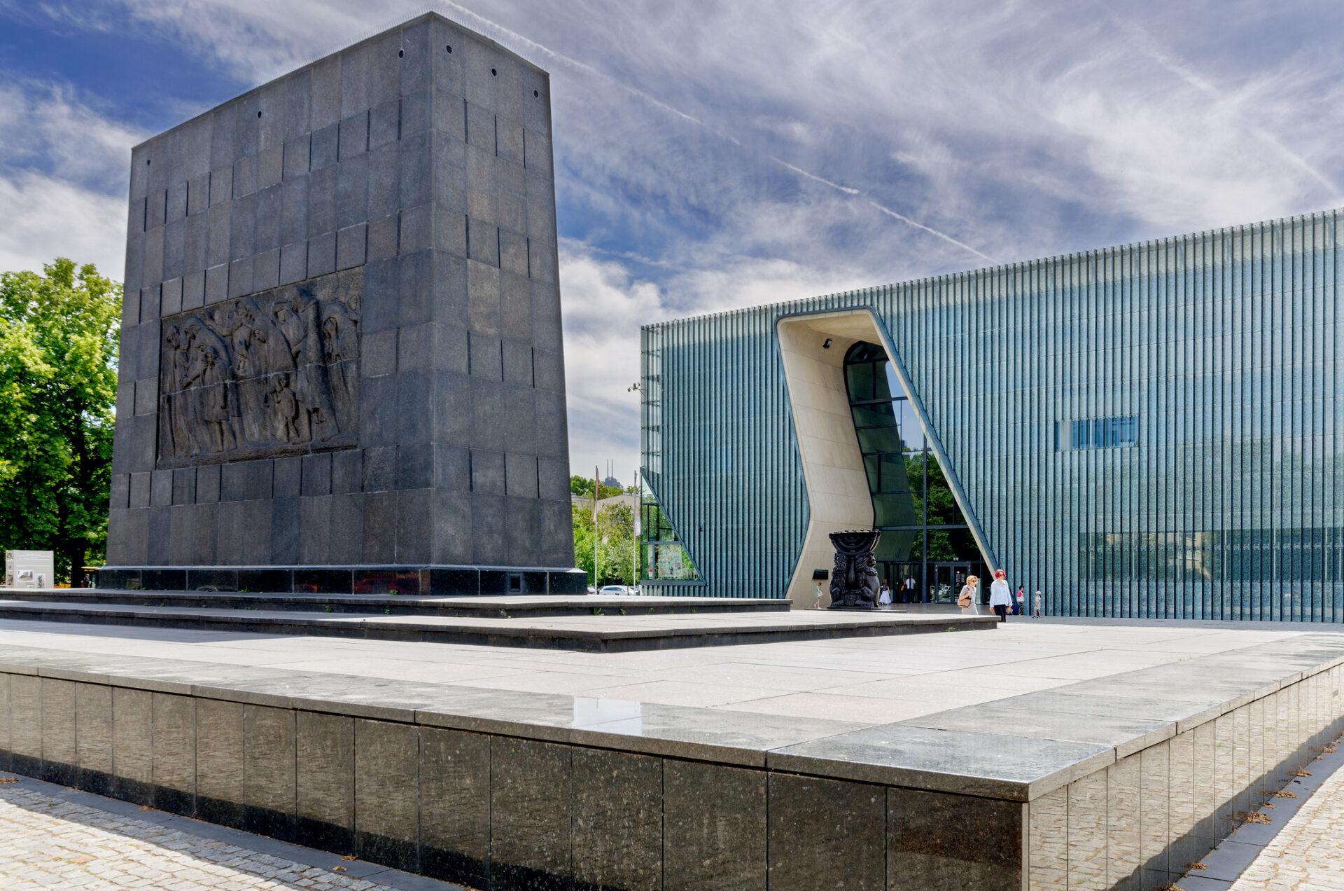 Ghetto Heroes Monument. Warsaw Ghetto Uprising memorial.