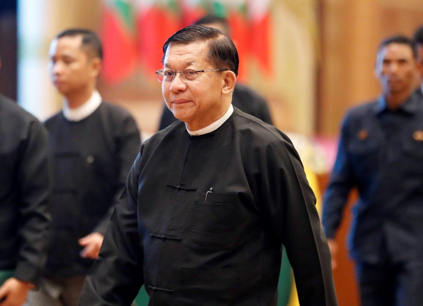 Przywódca junty wojskowej sprawującej władzę w Mjanmie generał Min Aung Hlaing