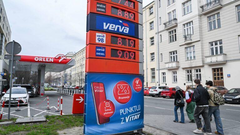 Ceny paliw na stacji Orlenu w centrum Warszawy