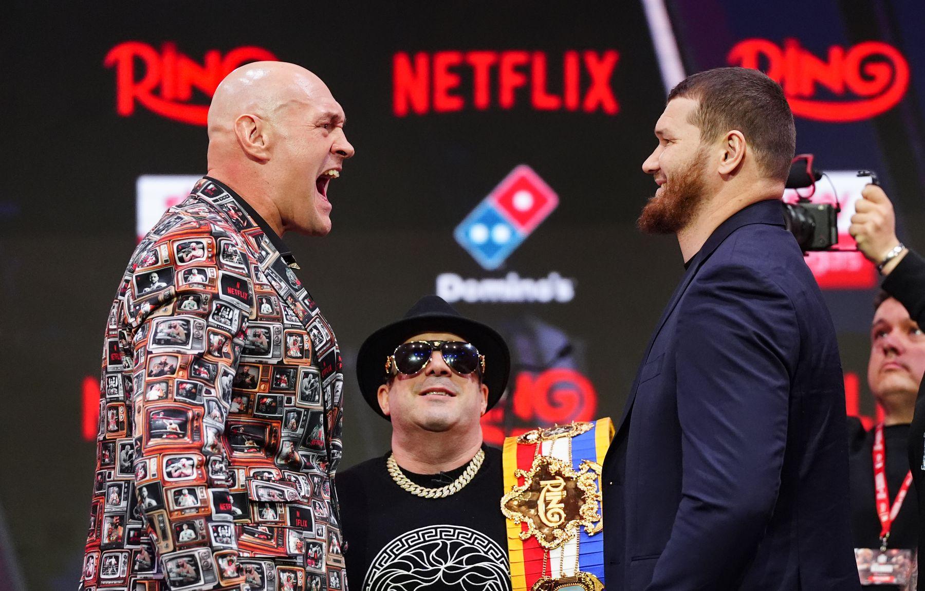 Tyson Fury i Arslanbek Makhmudov, pięściarze wagi ciężkiej, którzy w sobotę staną razem w ringu