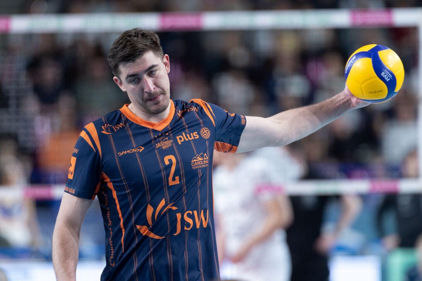 Łukasz Kaczmarek, polski siatkarz, który w obecnym sezonie grał w Jastrzębskim Węglu