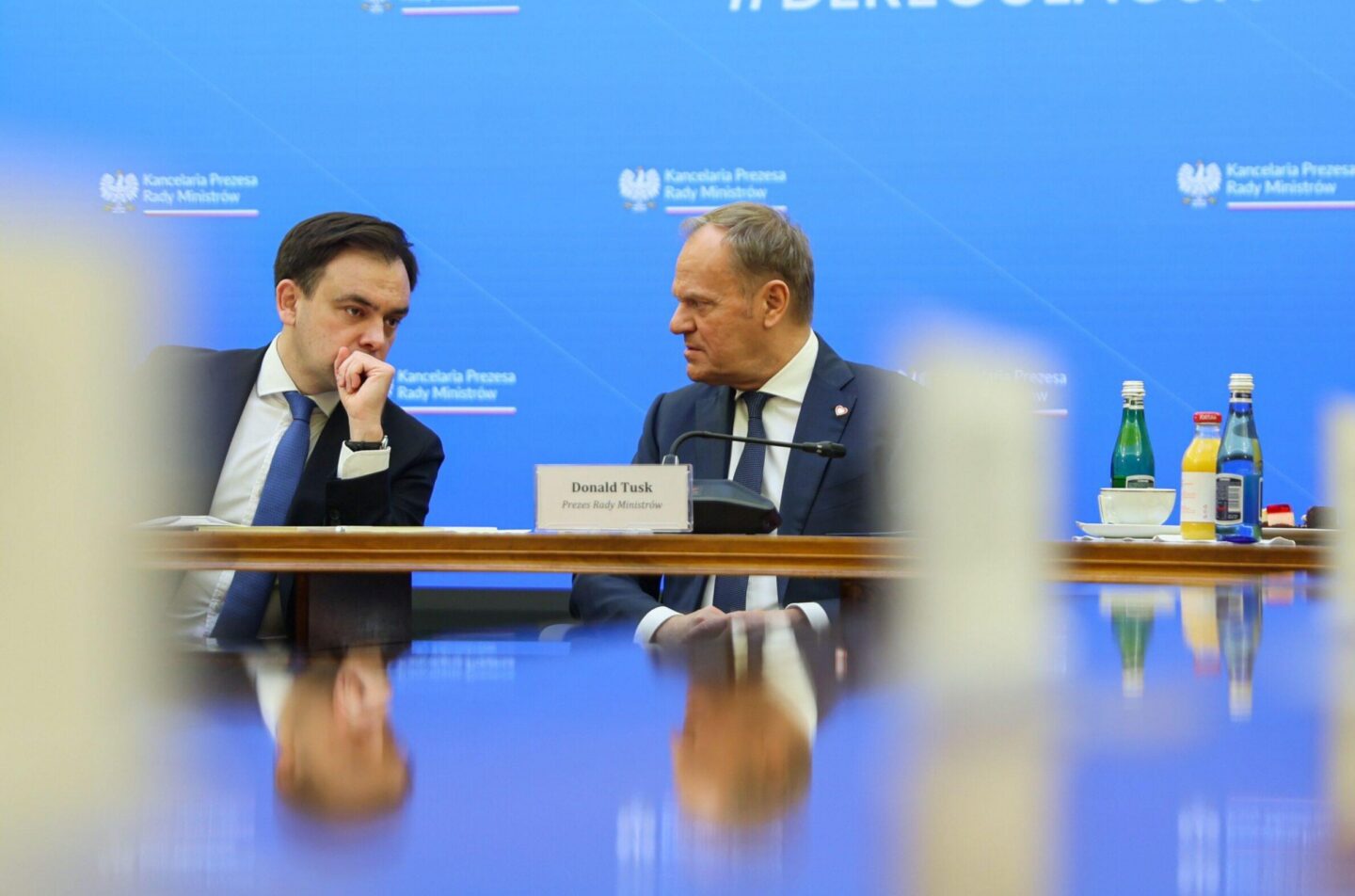 Minister finansów Andrzej Domański i premier Donald Tusk