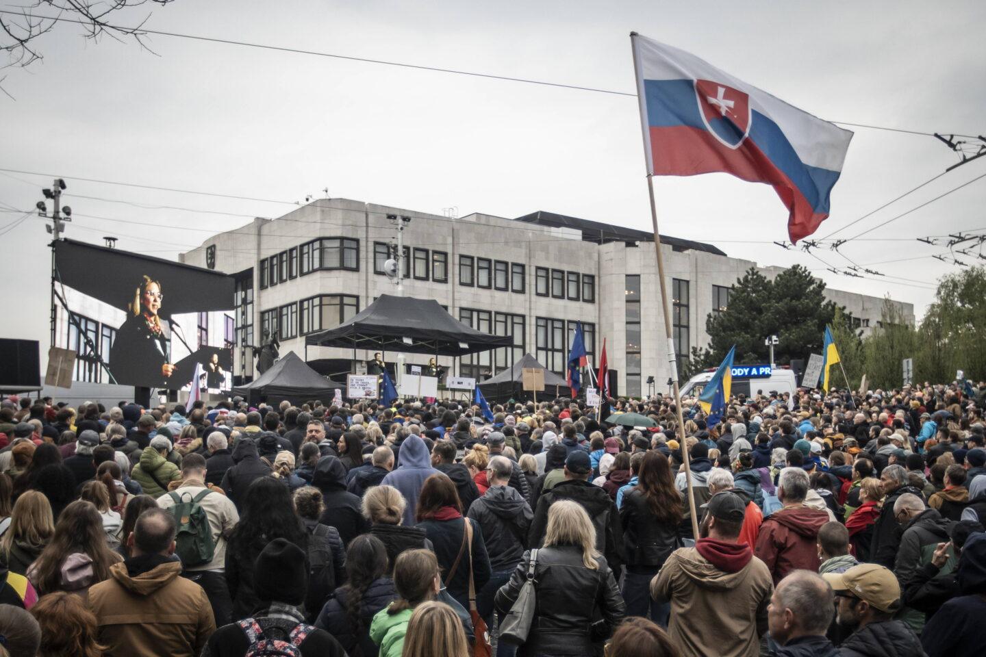 Słowacki parlament protest