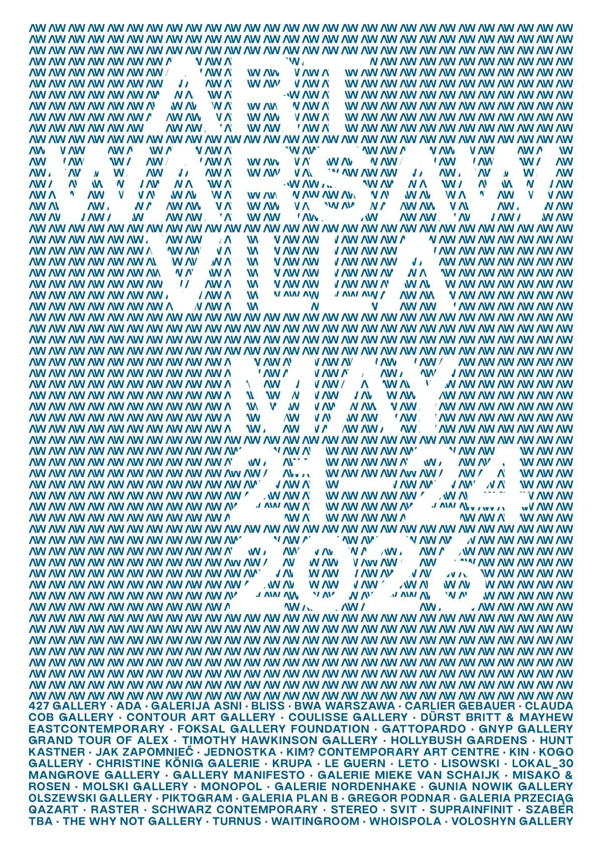 Plakat zapowiadający targi Art Warsaw