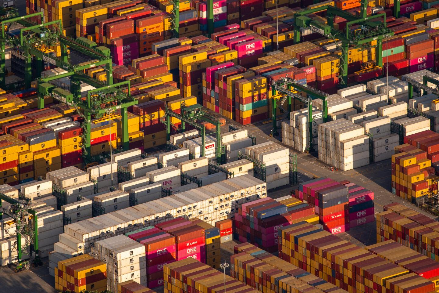 Containers at yard