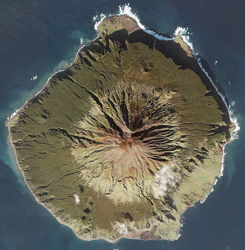 Tristan da Cunha zdjęcie satelitarne