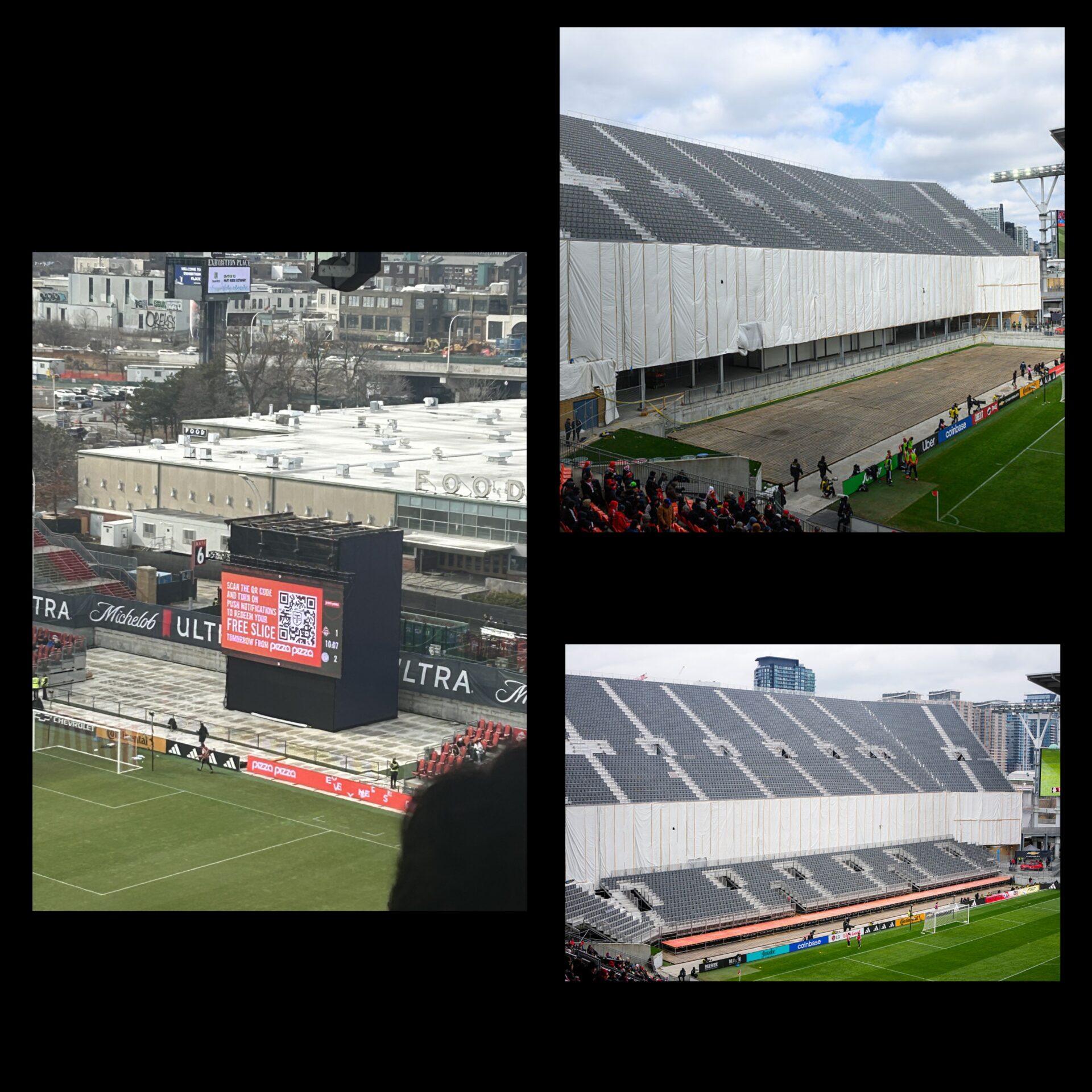 BMO field przed i po zmianach