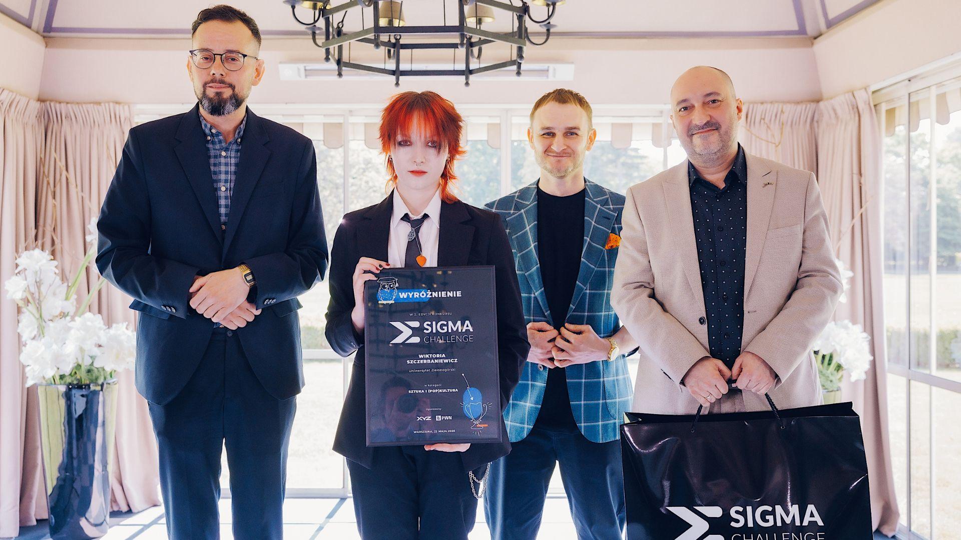 Od lewej: Karol Jachymek, Wiktoria Szczerbaniewicz, Jakub Szymanek, Miłosz Bembinow