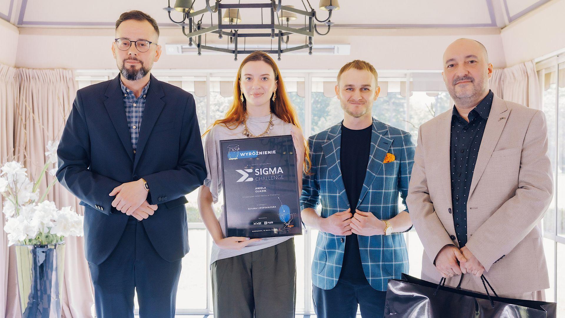 Od lewej: Karol Jachymek, Aniela Głazik, Jakub Szymanek, Miłosz Bembinow