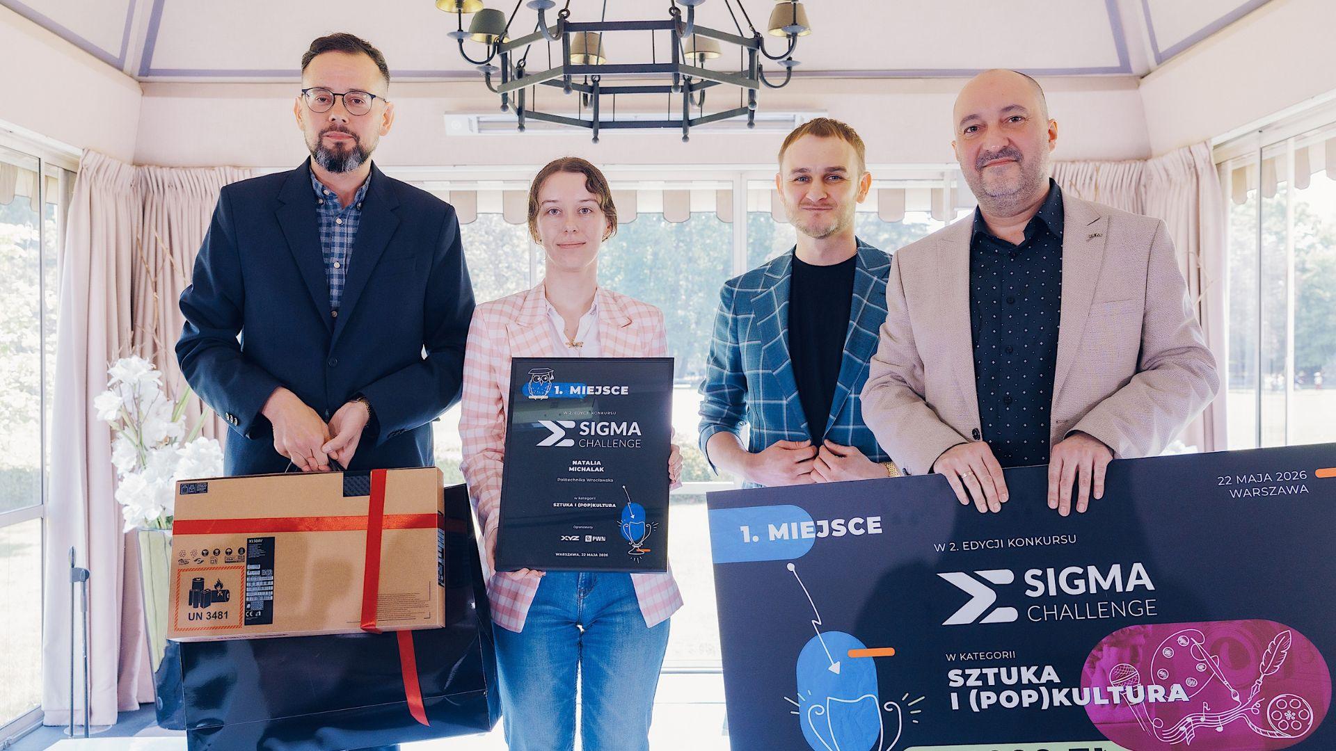 Od lewej: Karol Jachymek, Natalia Michalak, Jakub Szymanek, Miłosz Bembinow