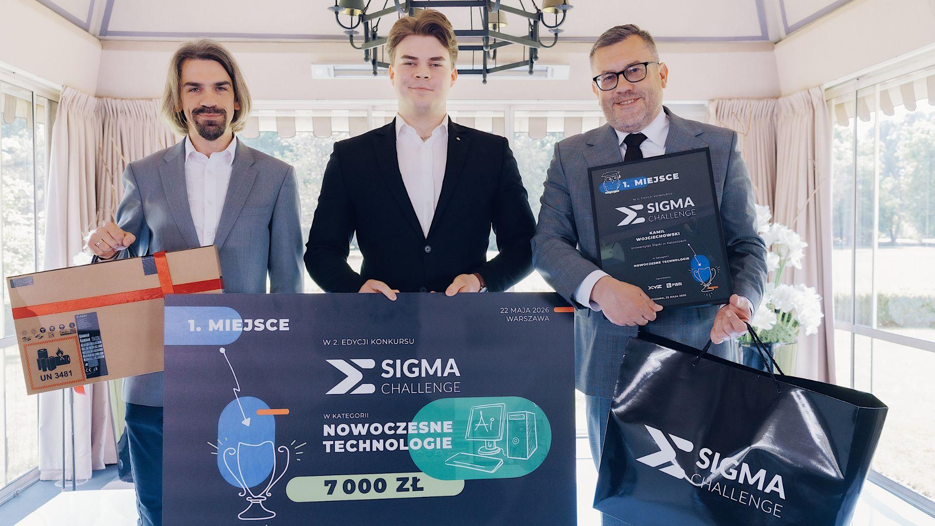 Od lewej Cezary Szczepański, Kamil Wojciechowski, Artur Kapelko