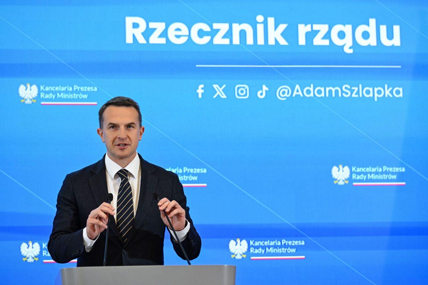 Rzecznik rządu Adam Szłapka