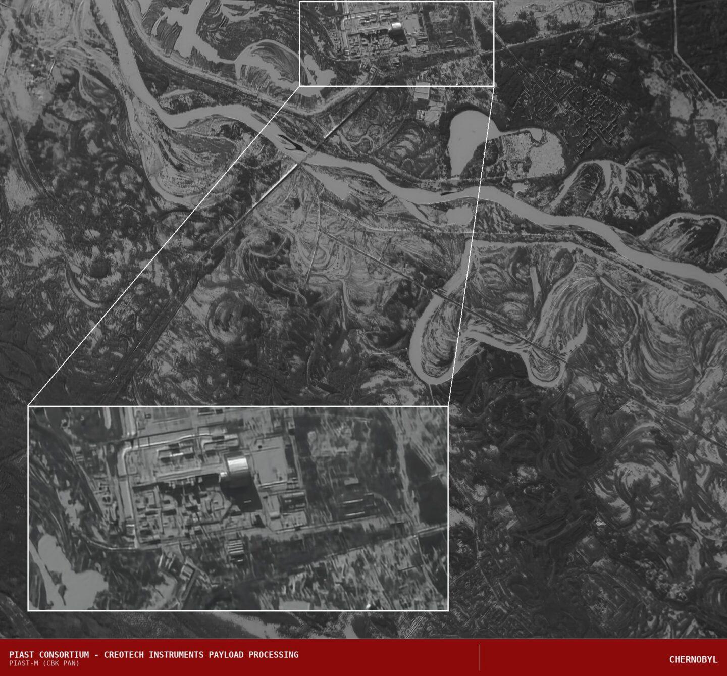 Zdjęcie satelitarne Czarnobyla wykonane przez satelity konstelacji PIAST