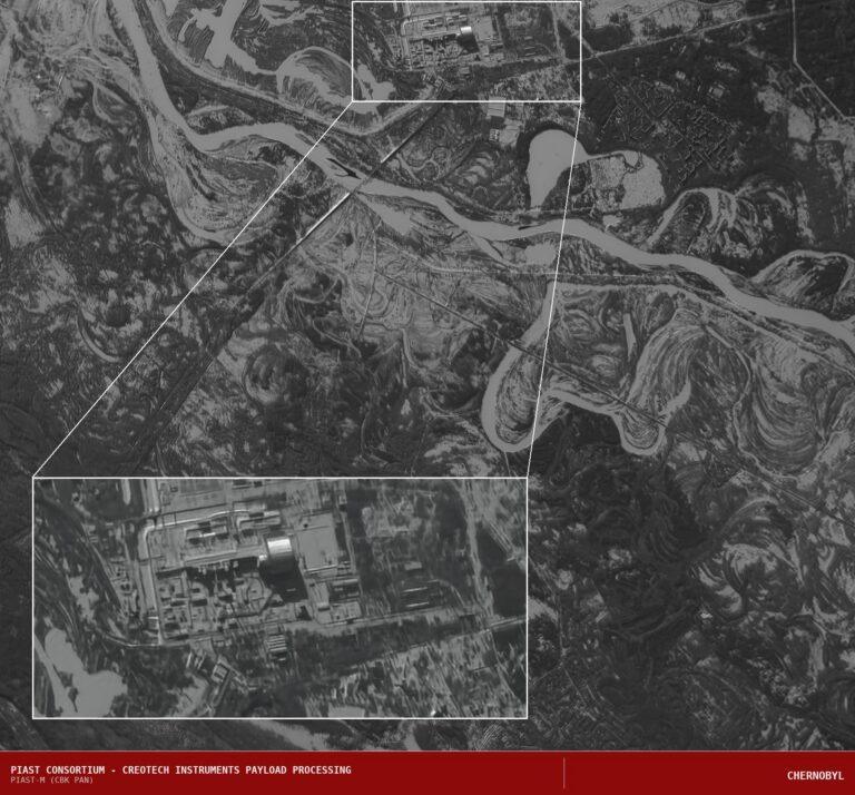Zdjęcie satelitarne Czarnobyla wykonane przez satelity konstelacji PIAST