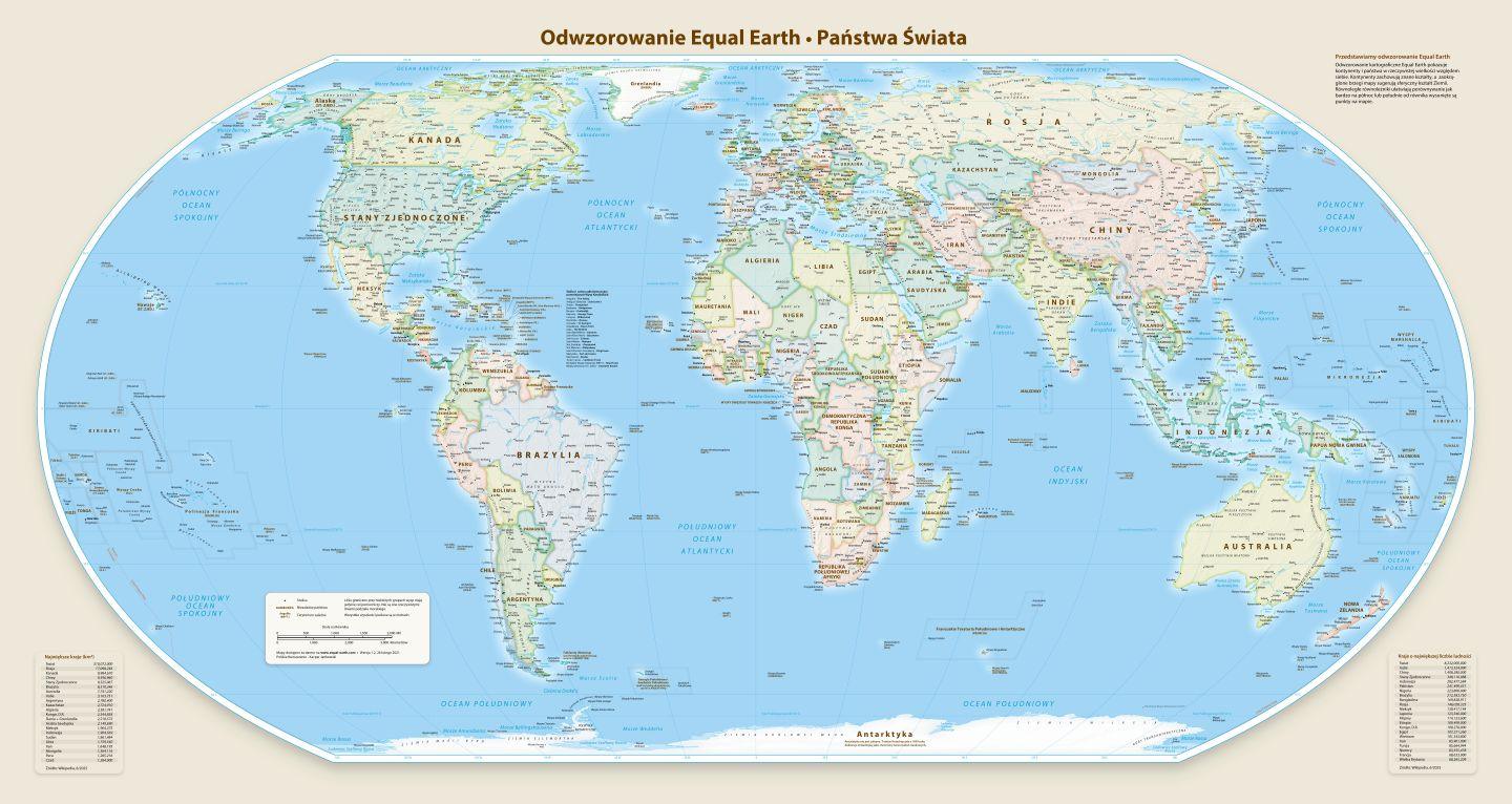 mapa Equal Earth