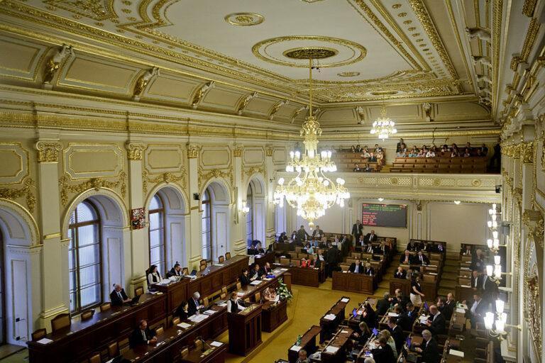 Wnętrze czeskiego parlamentu