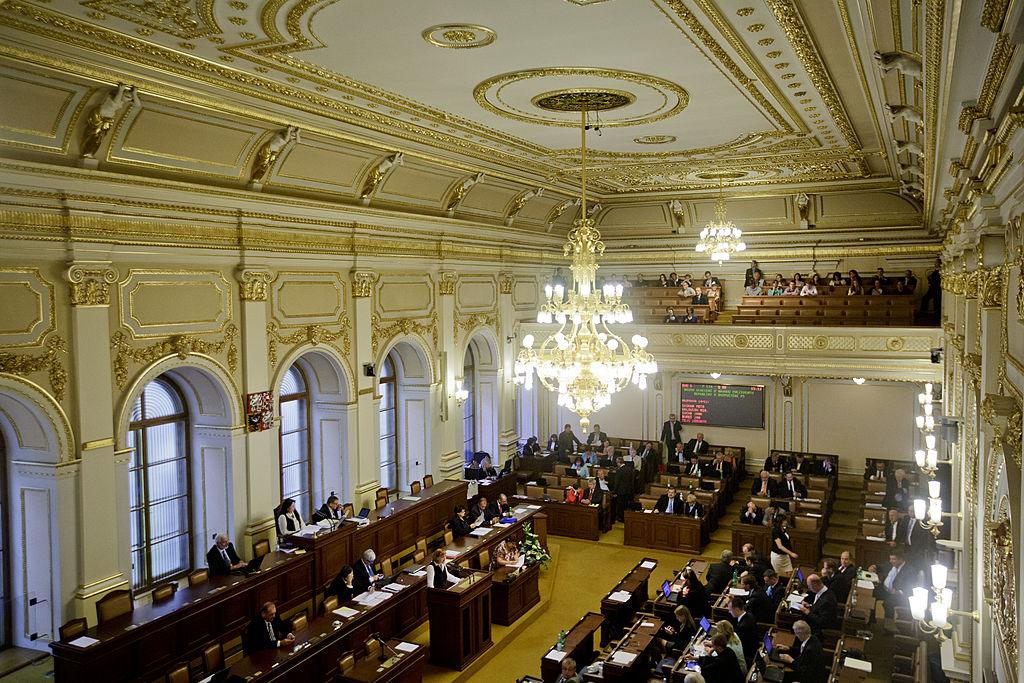 Wnętrze czeskiego parlamentu