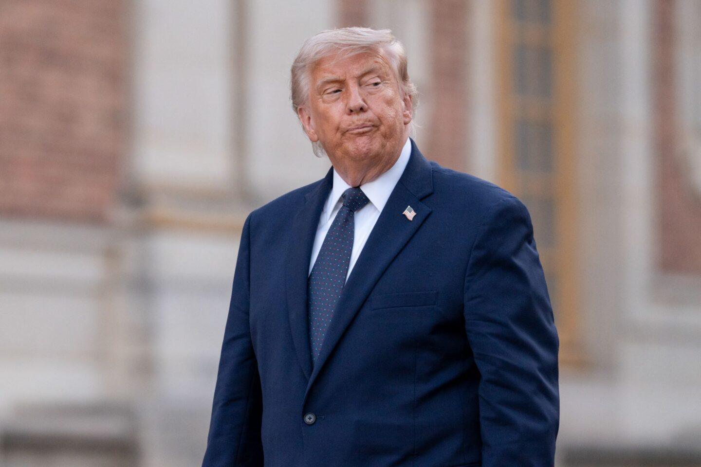 Donald Trump w trakcie wizyty we Francji