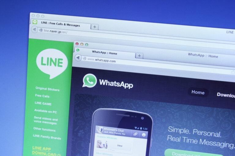 Strona Whatsapp na ekranie komputera