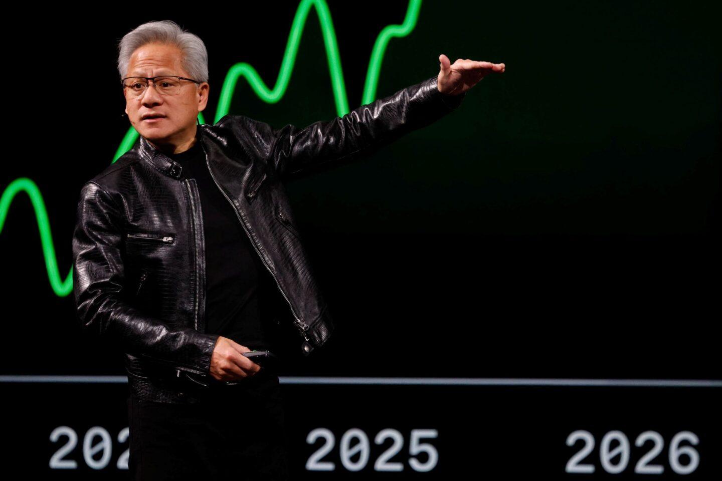 Jensen Huang na targach Computex na Tajwanie