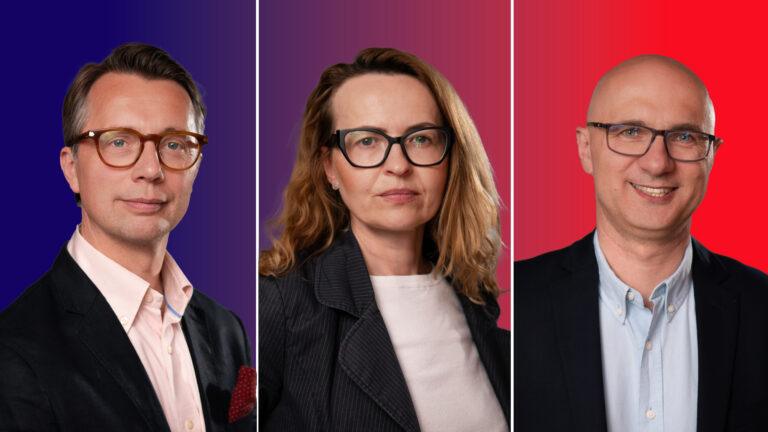 Uczestnicy rozmowy w studiu XYZ: Arkadiusz Pączka, wiceprzewodniczący Federacji Przedsiębiorców Polskich oraz dyrektor ds. public affairs w Pelionie, Beata Walacik, wicedyrektor Departamentu Transakcji Pożyczkowych w Agencji Rozwoju Przemysłu i Rafał Kozłowski, dyrektor finansowy w R.Power.