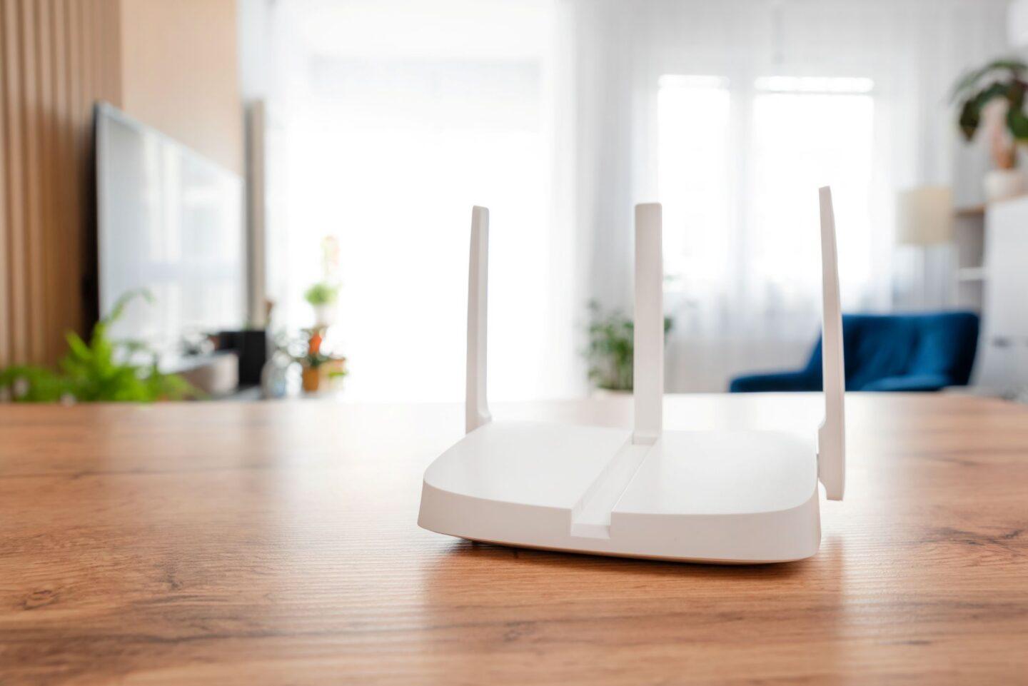Router na biurku