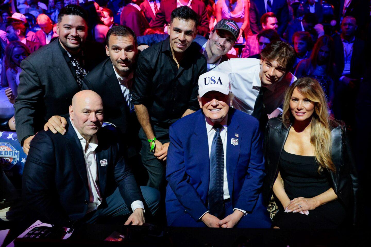 Prezydent USA Donald Trump podczas gali UFC zorganizowanej z okazji 250. rocznicy powstania Stanów Zjednoczonych