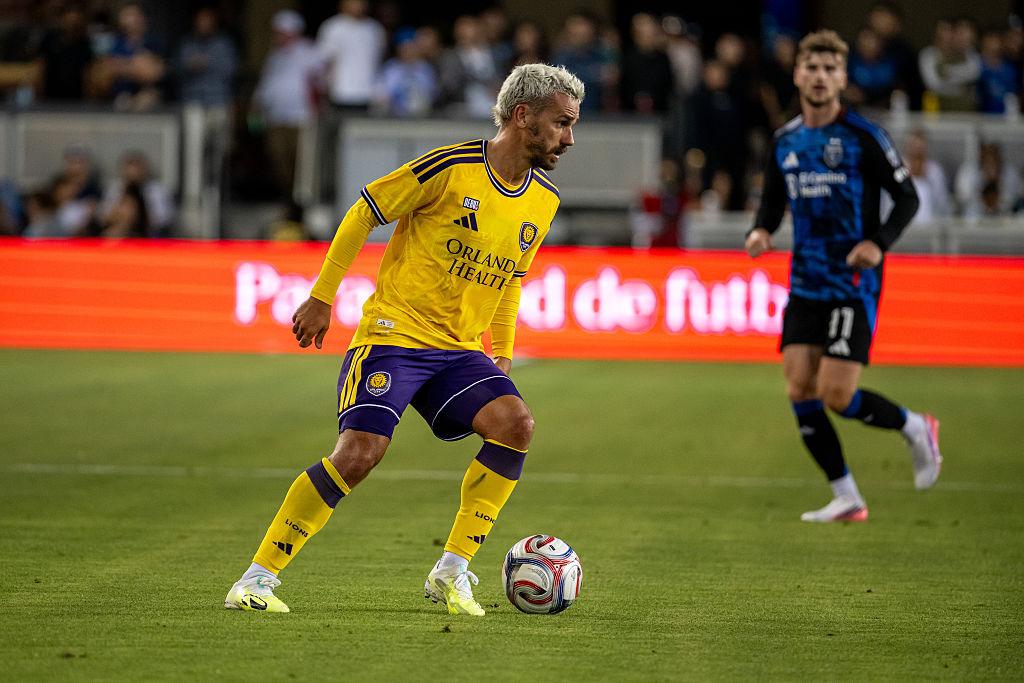 Antoine Griezmann z Orlando City i Timo Werner z San Jose Earthquakes
